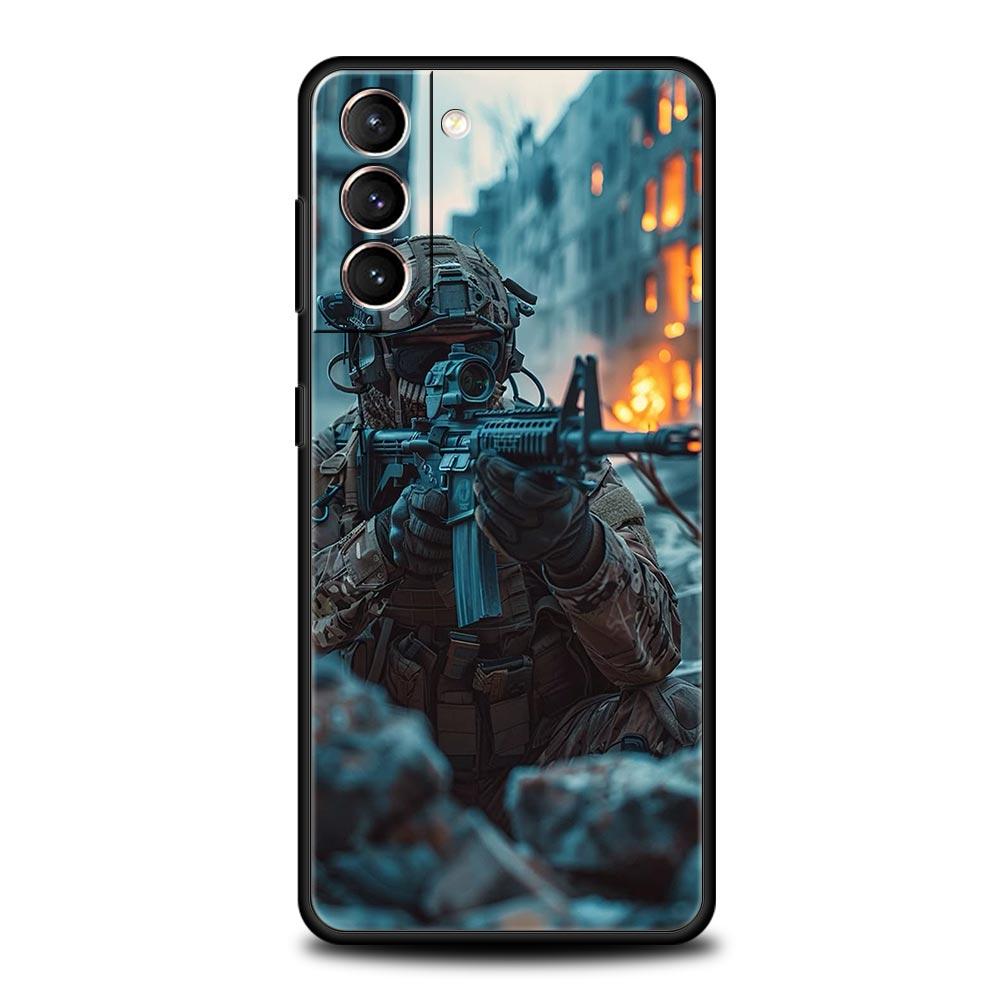 Military Army Special Forces Phone Case For Samsung Galaxy S25 S24 S23 S22 S20 Ultra S21 FE 5G S10 Plus S10E Soft TPU Cover