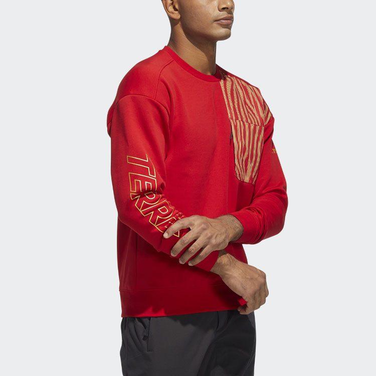 Adidas Sweatshirts Unisex Red Crew Neck Moderate Regular HE7323