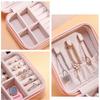 Portable Mini Jewelry Organizer Box, Small Travel Square Jewelry Display Box, PU Leather Earring Ring Necklace Case