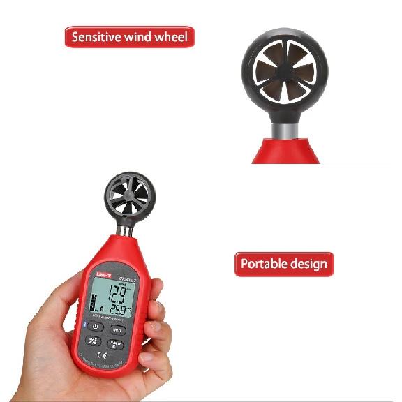 UNI-T Anemometer UT363 UT363BT Wind Speed Meter 0~30m/s Air Speedometer Digital Temperature Meter Wind Speed Measurement