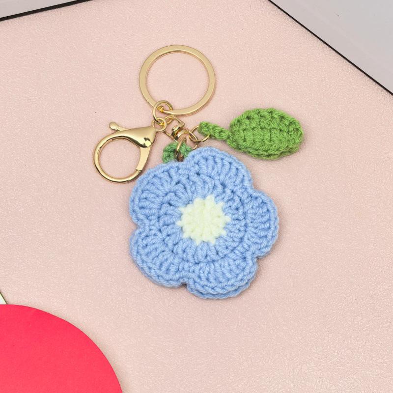 Handwoven Flower Keychain Ring - INS Style, Perfect for Bags and Teacher's Day Gifts