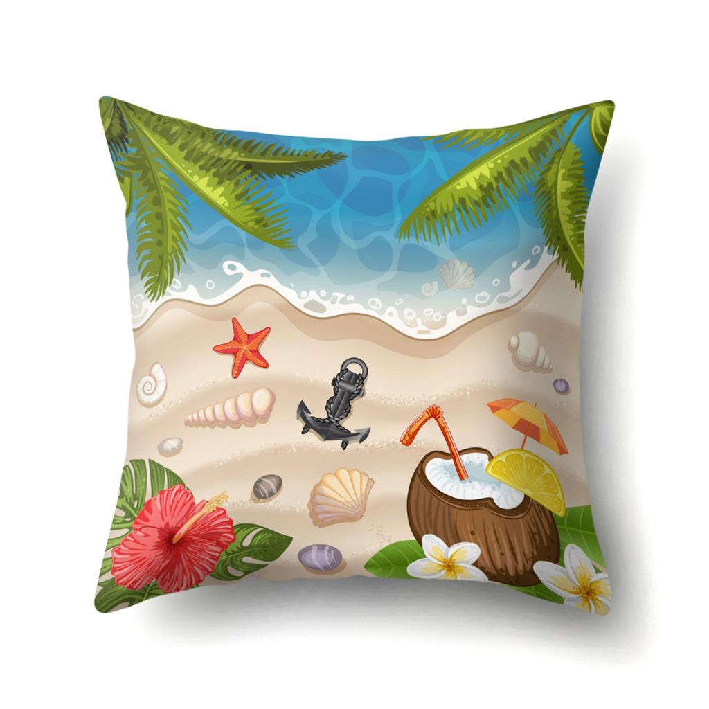 Office Pillow Pillow Cover Beach Wave Waist Pillow Creative Home Sofa Pillow Cover Premium Durable Quality Useful