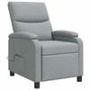 Massage Recliner Light Grey Fabric