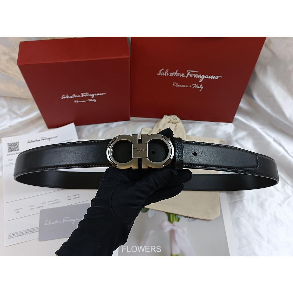 

Salvatore Ferragamo 3,5 см чоловічий ремінь розкішний брендовий дизайнерський ремінь костюм джинсовий офіційний бренд 110cm