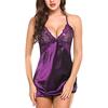 1PCS Women Pajamas Nightdress Sleepwear Sexy Lace High Quality Solid Color Comfortable Deep V Neck