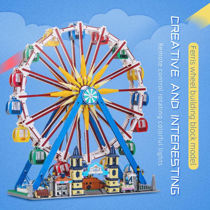 MOULD KING Kreative App motorisiertes Riesenrad Modell Bausteine Montage Ziegel Lernspielzeug für Kinder Weihnachtsgeschenke
