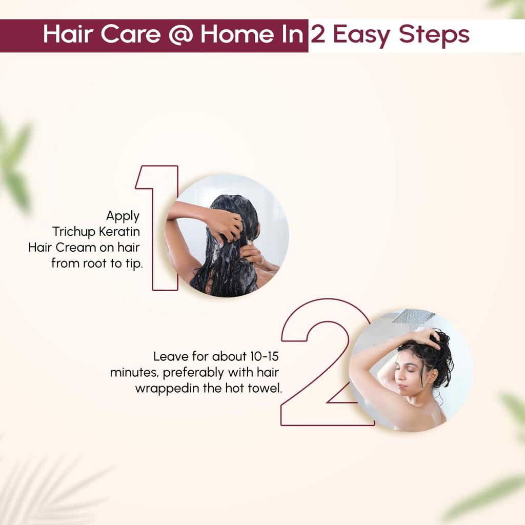 Trichup Keratin Hair Cream For Dry Hair 200 Ml Salon Like Smoothness Frizz Control Daily Use For All Hair Types