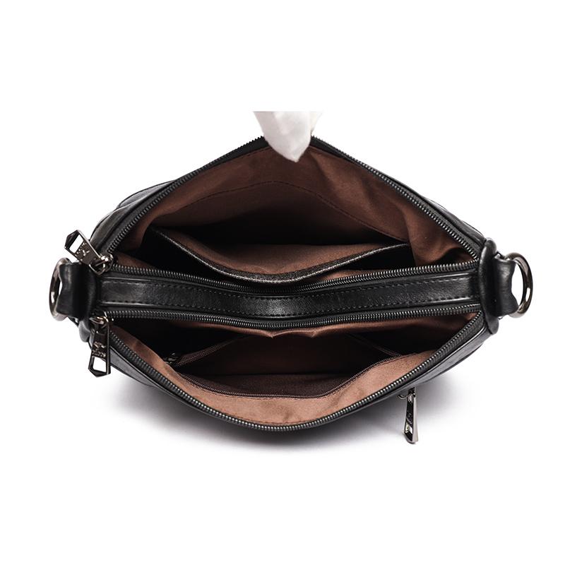 Modische Schultertasche aus Kunstleder, Damen Handtasche in Unifarbe, Retro Schultertasche, Umhängetasche mit mehreren Fächern, geeignet für den täglichen Gebrauch und zum Einkaufen