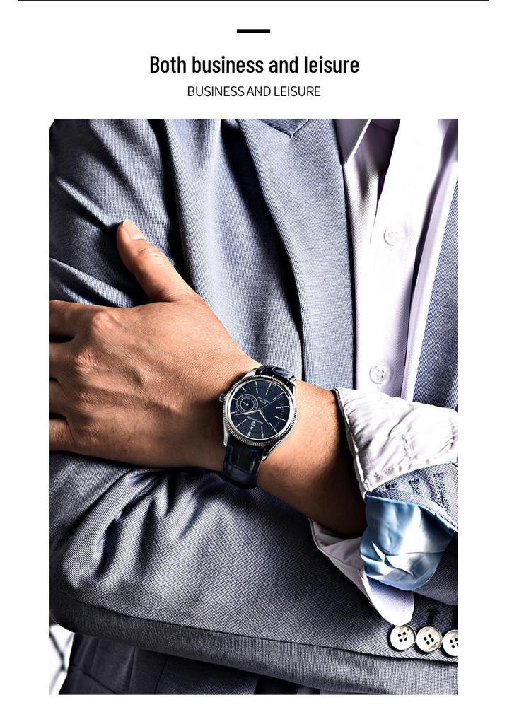 Bojani Paganidesign 1689 Men's Watch with Stainless Steel and Genuine Leather Strap