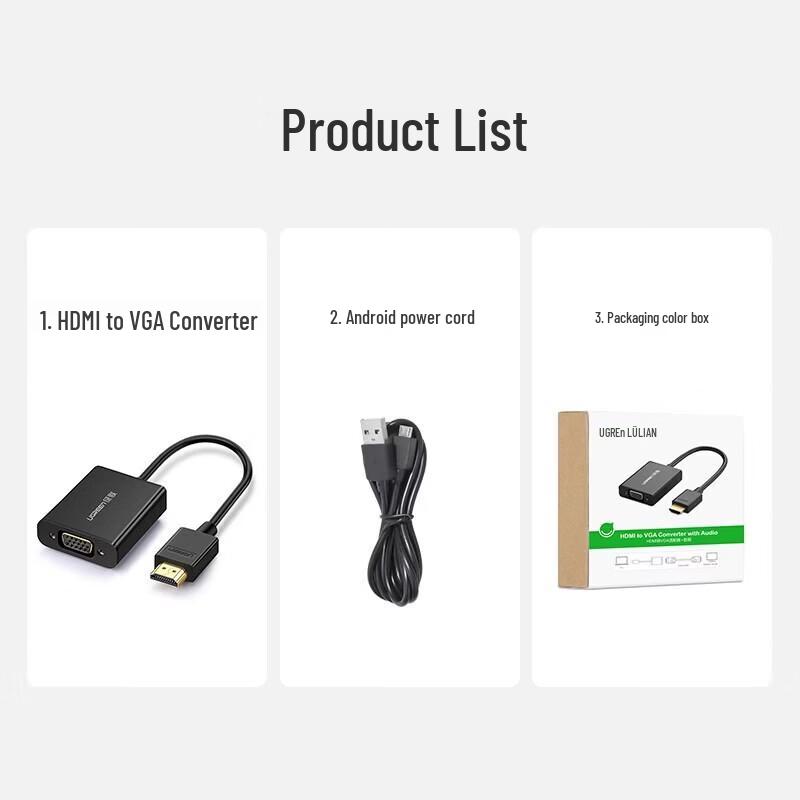 UGREEN MM102 HDMI to VGA Converter with Audio