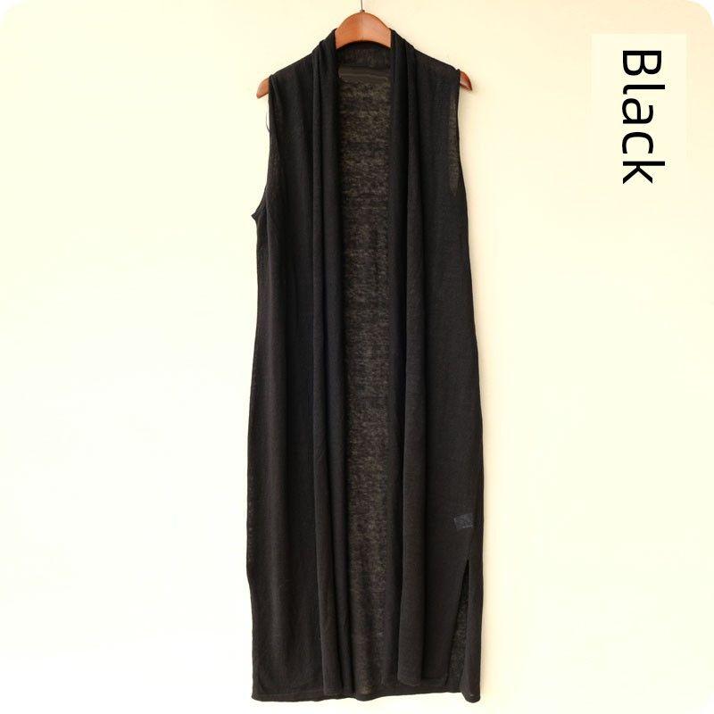 

Foreign Order Tail Goods Linen Blended No Buckle Shawl Summer Wear Black M-Tile Bust size 90