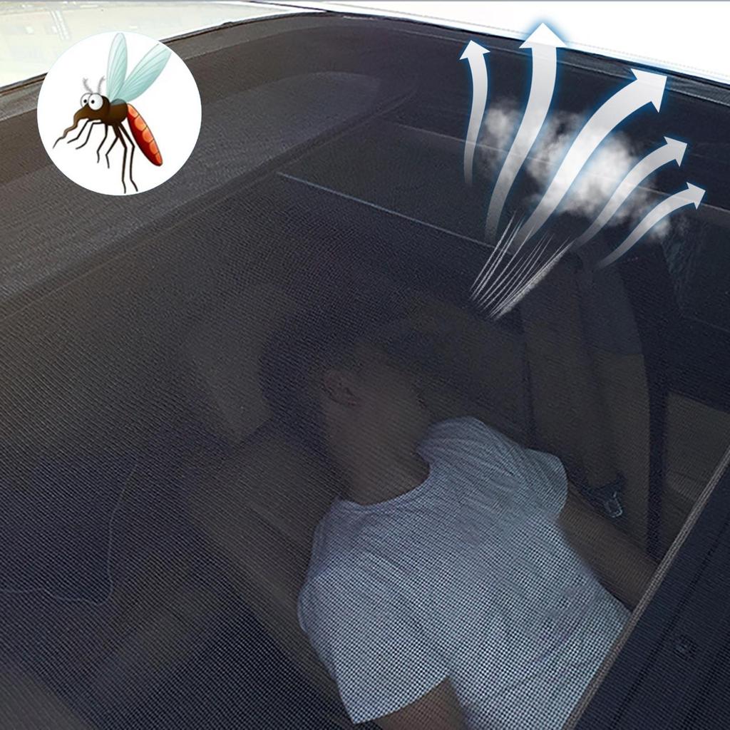 Sunroof Screen For Camping Magnetic Sun Roof Breathable Mesh Screen Moonroof Breathable Car Roof Cover Sunshade For Car