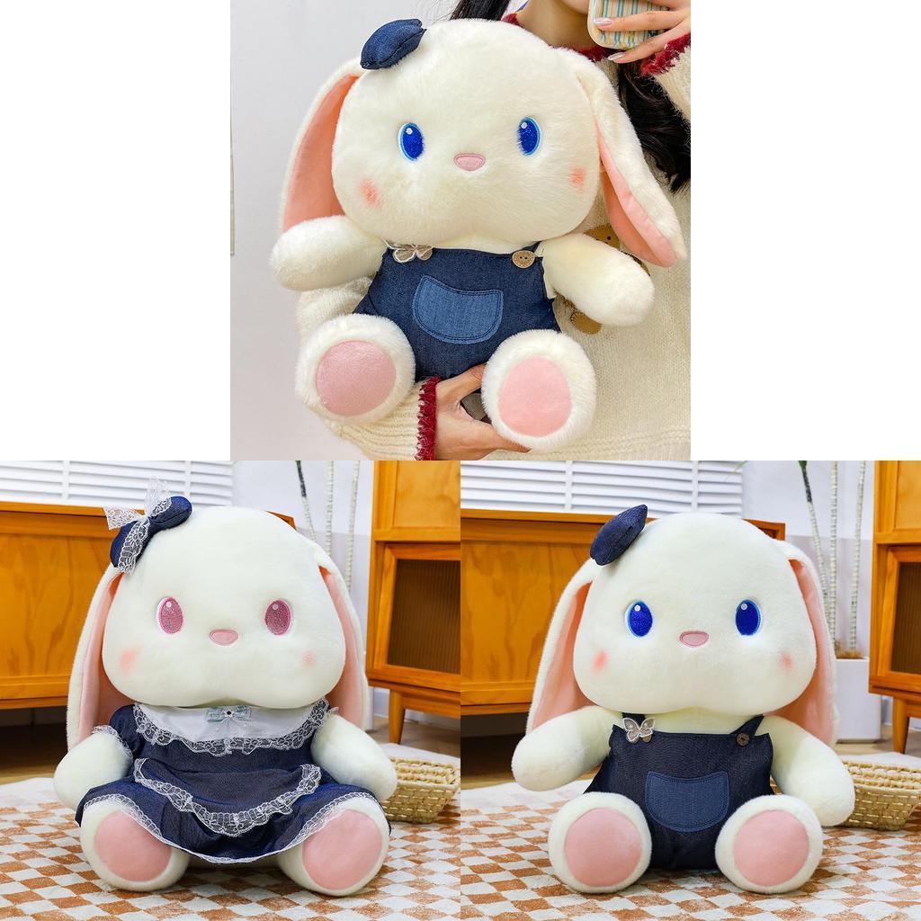 Plush Cartoon Cowgirl Rabbit Toy With Pp Cotton Filling For Girls And Couples