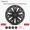 4PCS 19 Inch Asymmetry HubCap For Model Y 2020-2024 Turbine Style Wheel Cover Replacement Hubcaps Full Rim Accessories