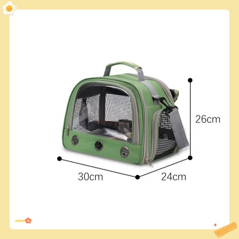 Portable Bird Parrot Cage Carrier Breathable Travel Bag with Perch Tray Curtain - Backpack Style Birdcage for Easy Transport