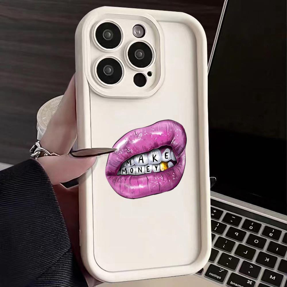 LZ20 Lips Kiss Design Silicone Phone Case for Infinix Smart 9 Hot 40i Tecno Camon 20 Pro Moto G22 G30 OnePlus Google Pixel 9 Shockproof Back Cover