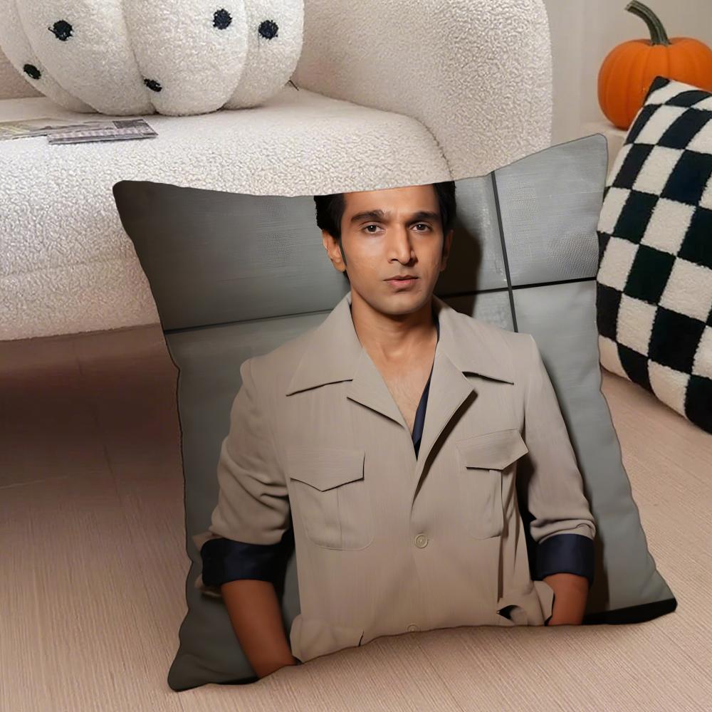 SScam The Harshad Mehta Story Cushion Cover Throw Pillow Cover Hidden Button Durable Polyester Chair Cushion