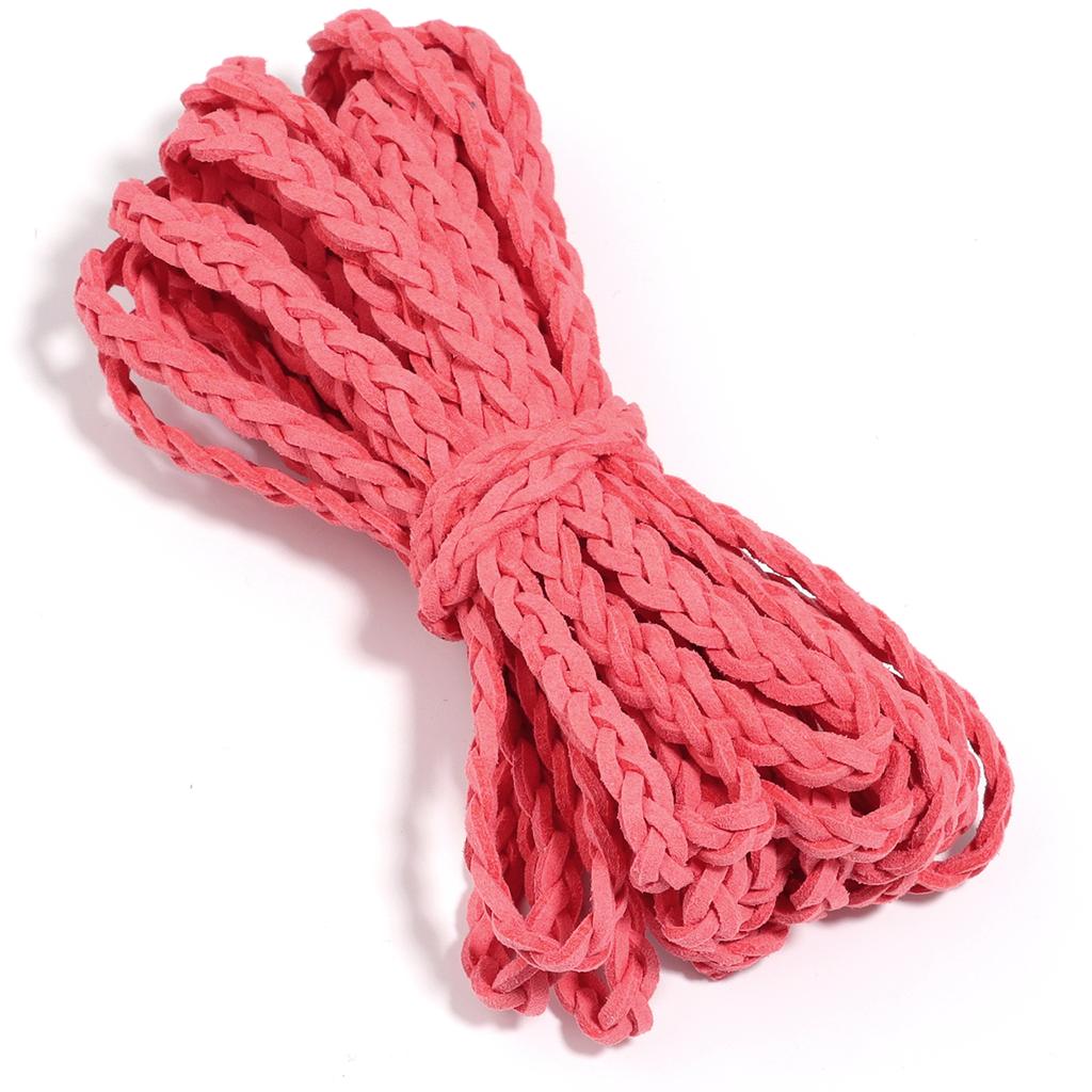 5 yards/lot Color Korean Velvet Braided Cords Three-Strand Woven Rope for Handmade Jewelry Making DIY Bracelet Garment Accessory