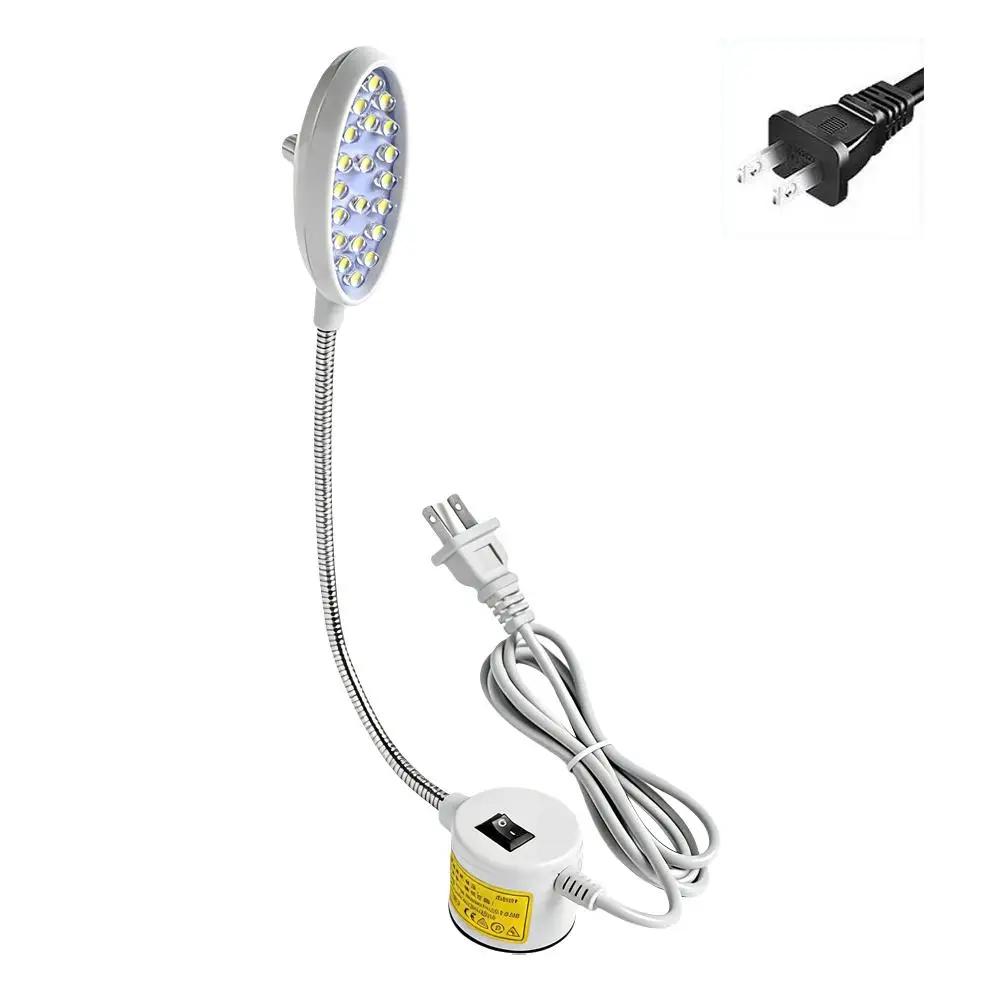 Sewing Machine Light Dimmable LED Work Lamp With 360° Accessories Light Anti-Scratch Base Gooseneck Crafts Bright Eye-Prote T8R0