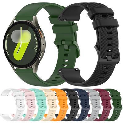 20mm/22mm Silicone Sports Soft Strap For Samsung Galaxy Watch 7 6 5 4 40mm 44mm 5 Pro Active 2 6/4 Classic Replace Band Bracelet