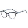 Dreieckige Katzenaugenbrille Klare Gläser Myopie Nerd-Brille -0,5 bis -6,0 Dioptrien Schlichter Rahmen