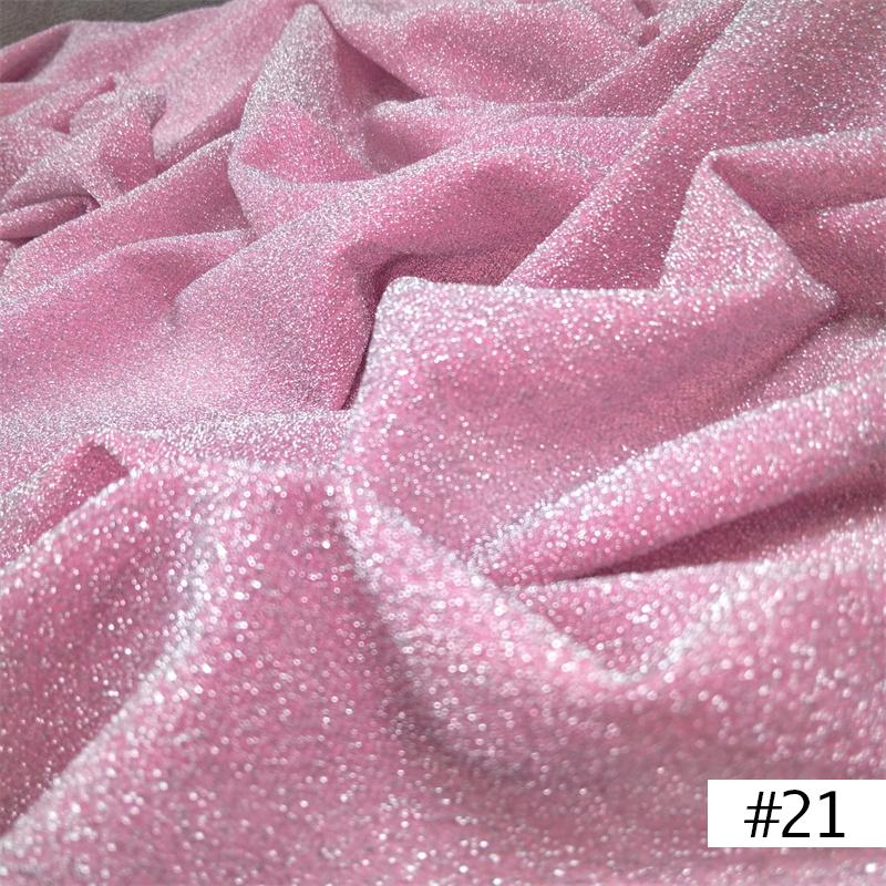 

50cm Shimmer Colorful Mesh Fabric Fashion Bright Glitter Fabric for Wedding Dress Party Background Curtain DIY Handmade Material 50x150cm