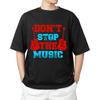 Don’t Stop the Music T-Shirt Herren Damen Tops T-Shirts | Groovy Retro T-Shirt für Musikliebhaber | Funky Grafik
