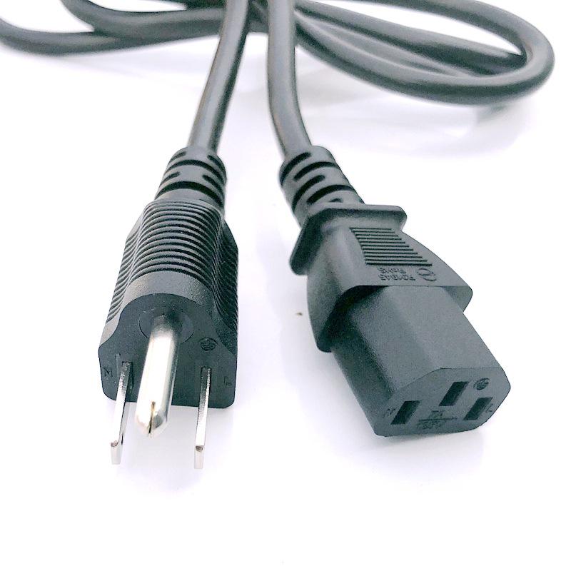 BSMI-Certified Taiwan Power Cord, 3-Pin Plug with Figure-Eight or Cloverleaf Connector for Coffee Machines & Speakers