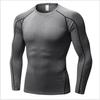 Men's Pro Compression Long Sleeve Running T-Shirt - Elastic, Sweat-Wicking, Quick-Dry for Sport & Fitness