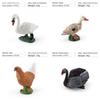 Pvc Farm Animal Decor Set With Realistic Swans Ducks And Chickens For Home Or Office Display