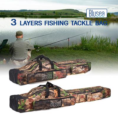 Blusea 120 cm / 150 cm 3 lagen vistas Draagbare opvouwbare hengelreeltas Visgerei dragen