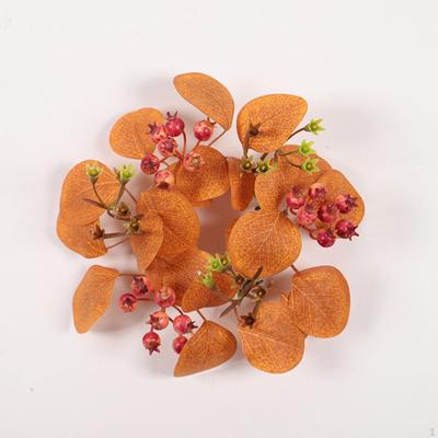 Ghirlanda di Candele Autunnale, con Foglie di Eucalipto, Decorazioni Floreali Artificiali Facili da Usare per Matrimonio