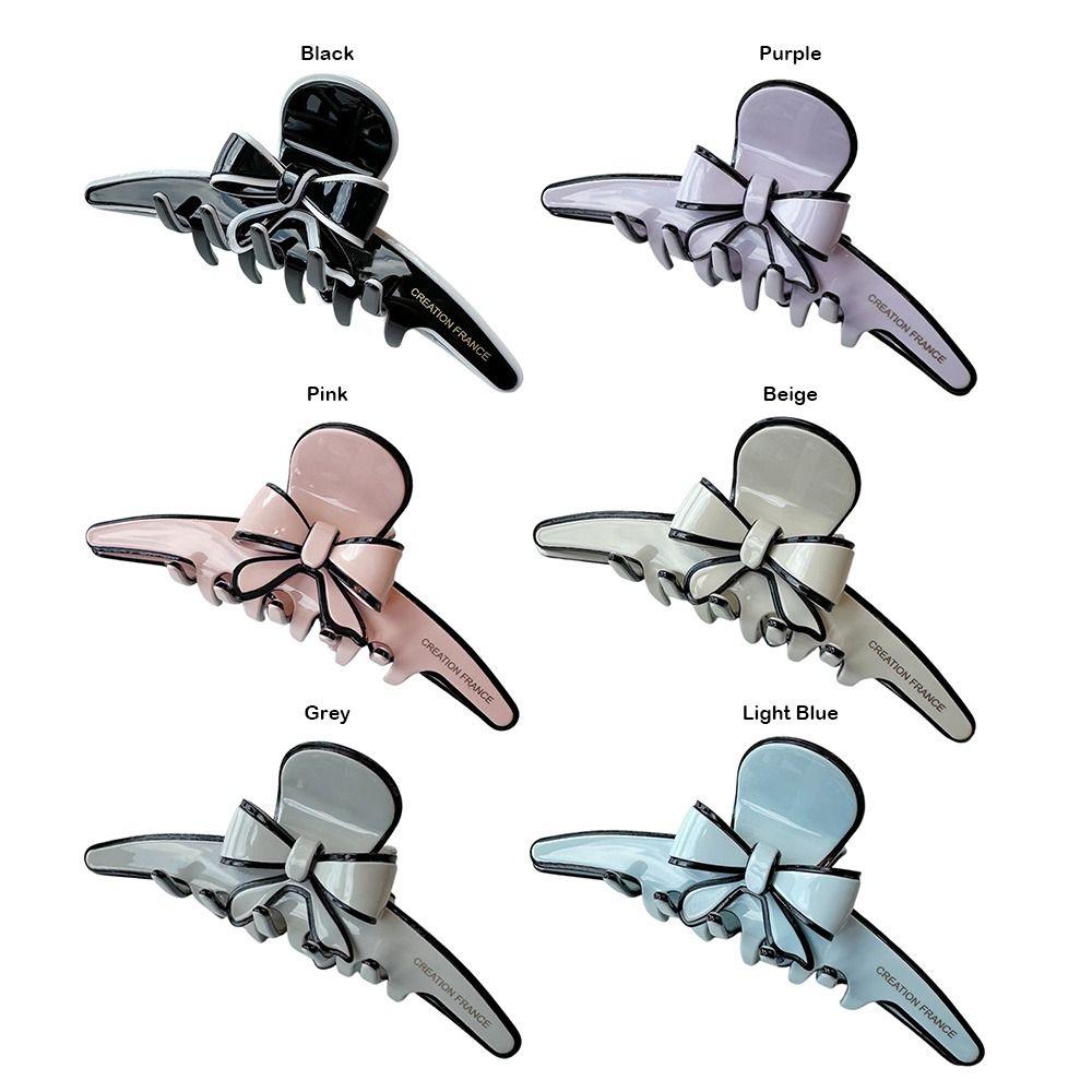 Large Size Acetate Hair Clip High-end Design Double-sided Bow Clip Hairpin  Girls Hair Ornament