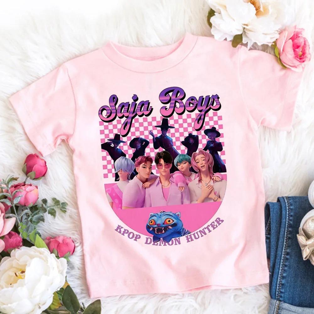 2025 Film Fierbinte Bumbac Tricou Fetițe Haine Copii KPop Fani Vânătorii de Demoni Cadouri Haine Copii Topuri la Modă