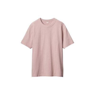 Uniqlo SS24 Serie U T-shirt Casual Minimalista a Manica Corta Girocollo Monocolore Unisex Top Rosa 465186-11