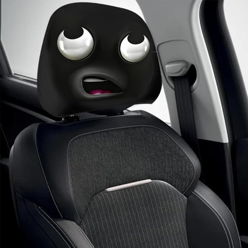 Kids Friendly Automotive Headrest Protectors with Playful Cartoon Design Easy Install Interior Decors for Vehicles