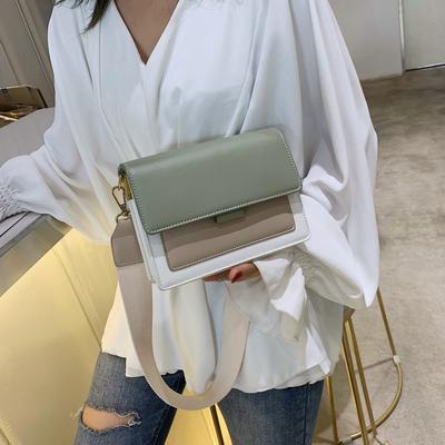 Contrast Color Leather Shoulder Bags For Women New Travel Crossbody Bag  Fashion Simple Shoulder Bag