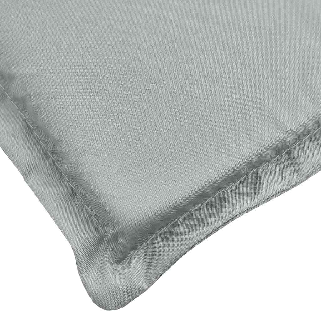 Sun Lounger Cushion Melange Light Gray 186x58x4 Cm Fabric