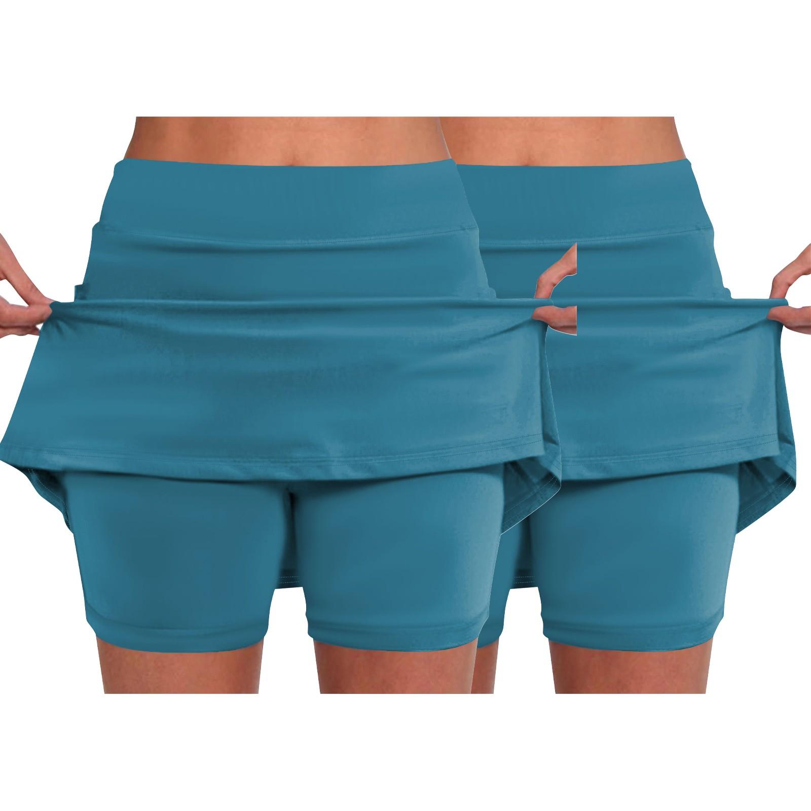 2 шт. эластичные брюки-кюлоты для йоги для женщин — фото 10