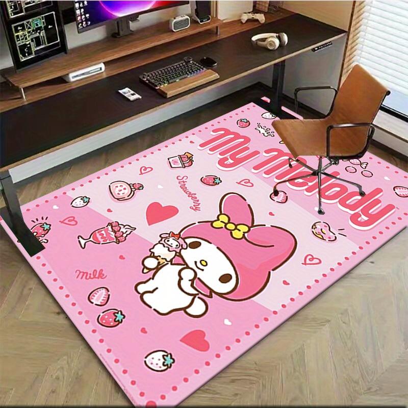 1pc Sanrio Kulomi Soft Printed Area Rug, Office Carpet, Under Chair Protector Blanket for Bathroom, Living Room, Bedroom, Laun