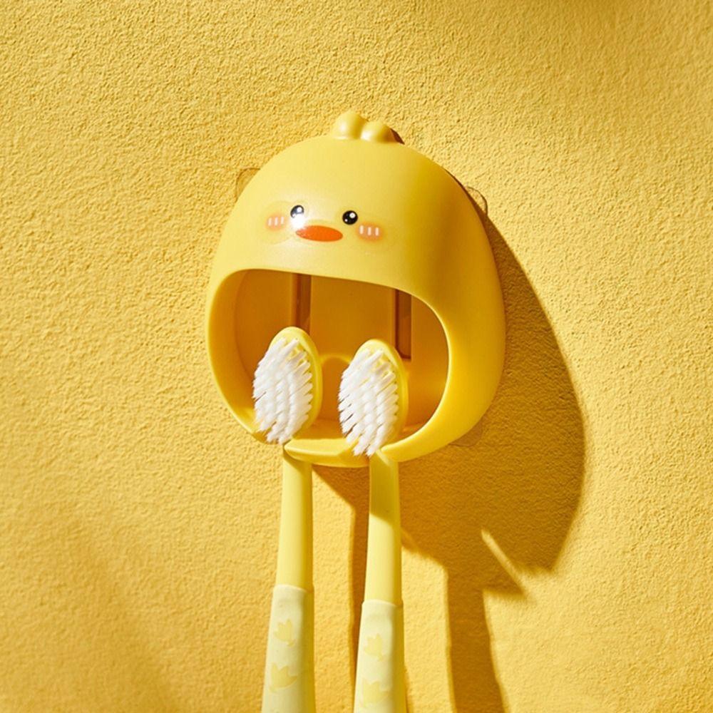 

Double Hole Cartoon Toothbrush Holder Punch-free Toothbrush Storage Rack Bedroom