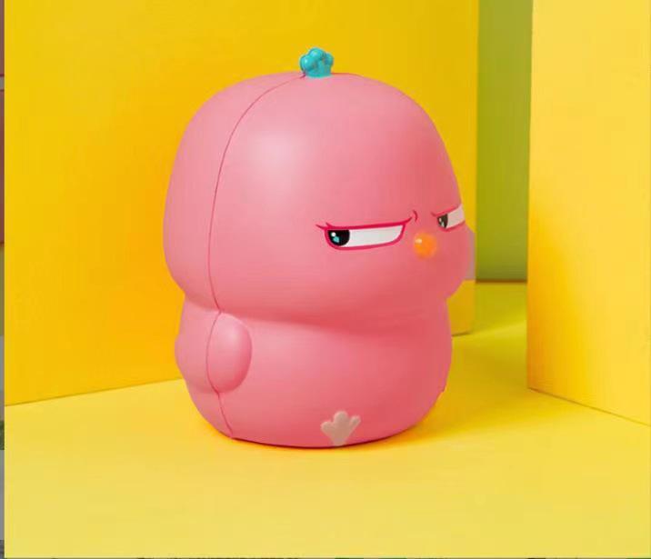 Unzip Wobbly Chicken Squeeze Toy - Slow Rebound Cute Pink & Yellow Cartoon Chicken Doll.