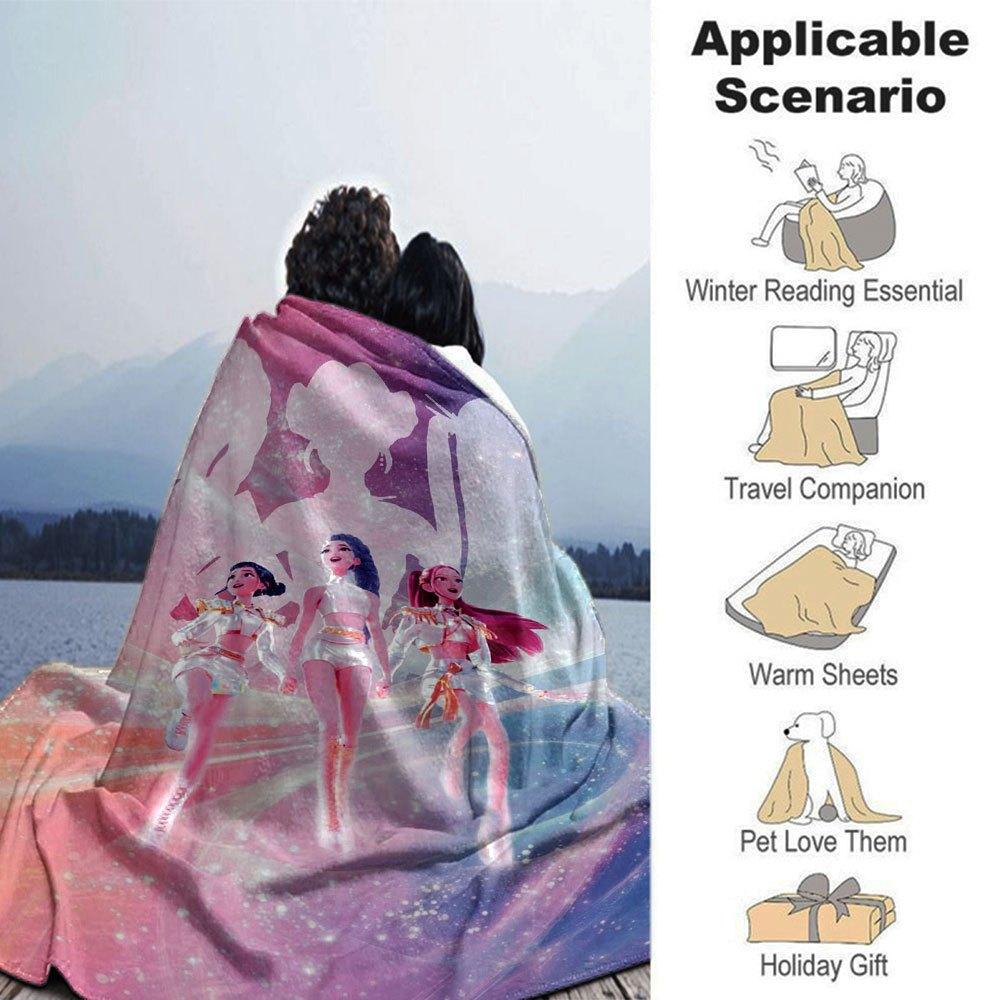 1pc Hunter X Kopo group Themed Flannel Blanket Suitable for Bed, Home Decor, Graduation Gifts, Easter, Back to School, Christmas, All Season Use