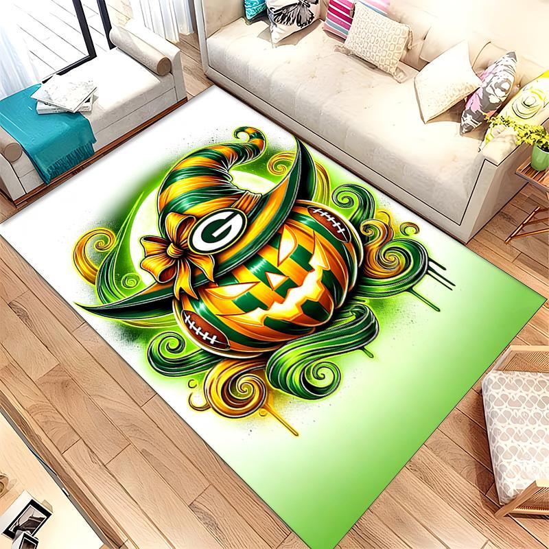 Green Bay Packers (19) Rug Suitable For Living Rooms Bedrooms Computer Rooms Dining Areas And Placement Under Tables And Chairs Also An Ideal Choice F