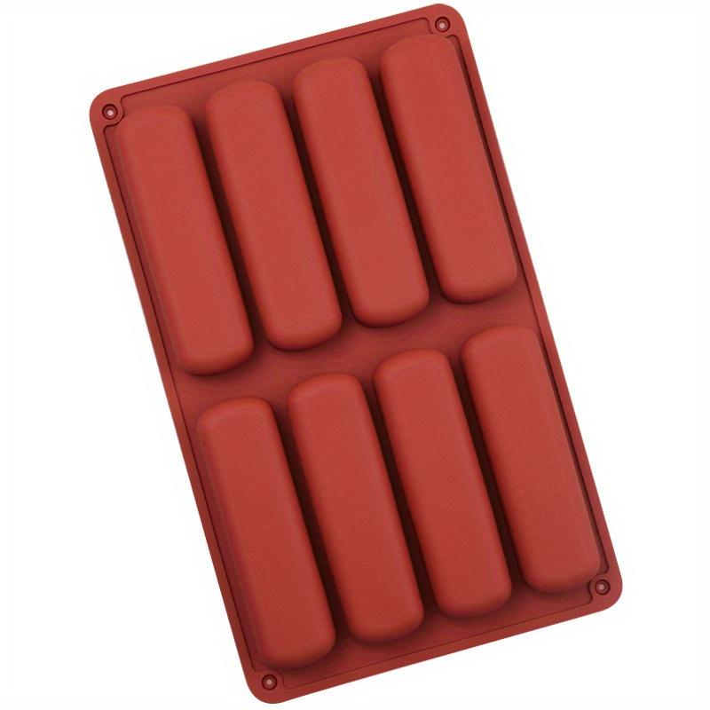 8 Cavity Twinkie Silicone Mold Cake Pan Eclair Puff Baking Mold Nonstick Cereal Energy Bar Maker Chocolate Truffles Butter Mould