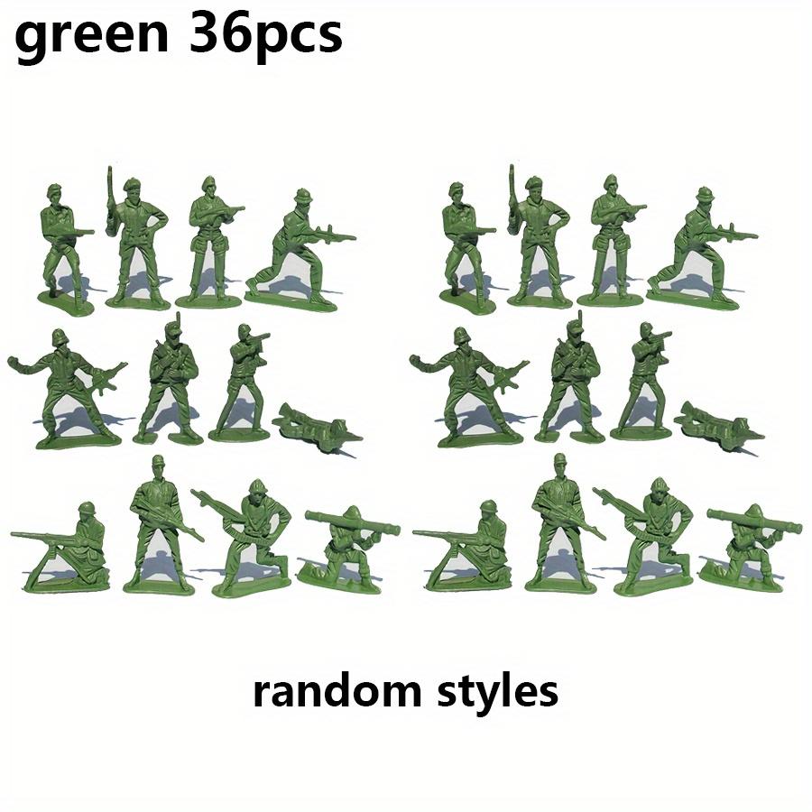 12-48 Stück Grün 5cm Militärische Taktische Soldaten Miniaturfiguren Armee Modellfiguren für Sammler Diorama Displays Kriegsszene Requisiten JXB