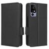 TCL 40R Lychee Pattern Leather Flip Wallet Case with Stand & Card Holder