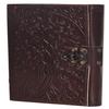 Leather Diary Journey Double Wolf Diary With Lock For Artist Sketchbook,Scrapbook,Drawing,Writing 17.78 X 12.7 Cm 240 Pages