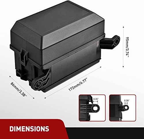 KILIGEN 12V Relay Box and Fuse 5 Pin JD1914 40A 5 Relays and 4 Pin Relay with 1 6 ATC/ATO Blade Fuse, Waterproof Universal Fuse Relay Box for Car