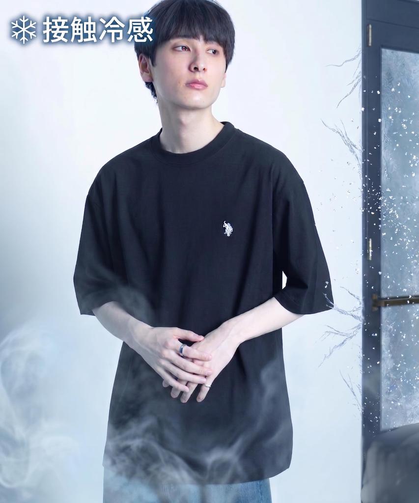 [WEGO] Cool-touch, WEB Exclusive, Special Order U.S. POLO ASSN. One-Point Embroidery BIG T-Shirt, Short Sleeve, Oversized Fit, Loose Fit, Spring, Summ